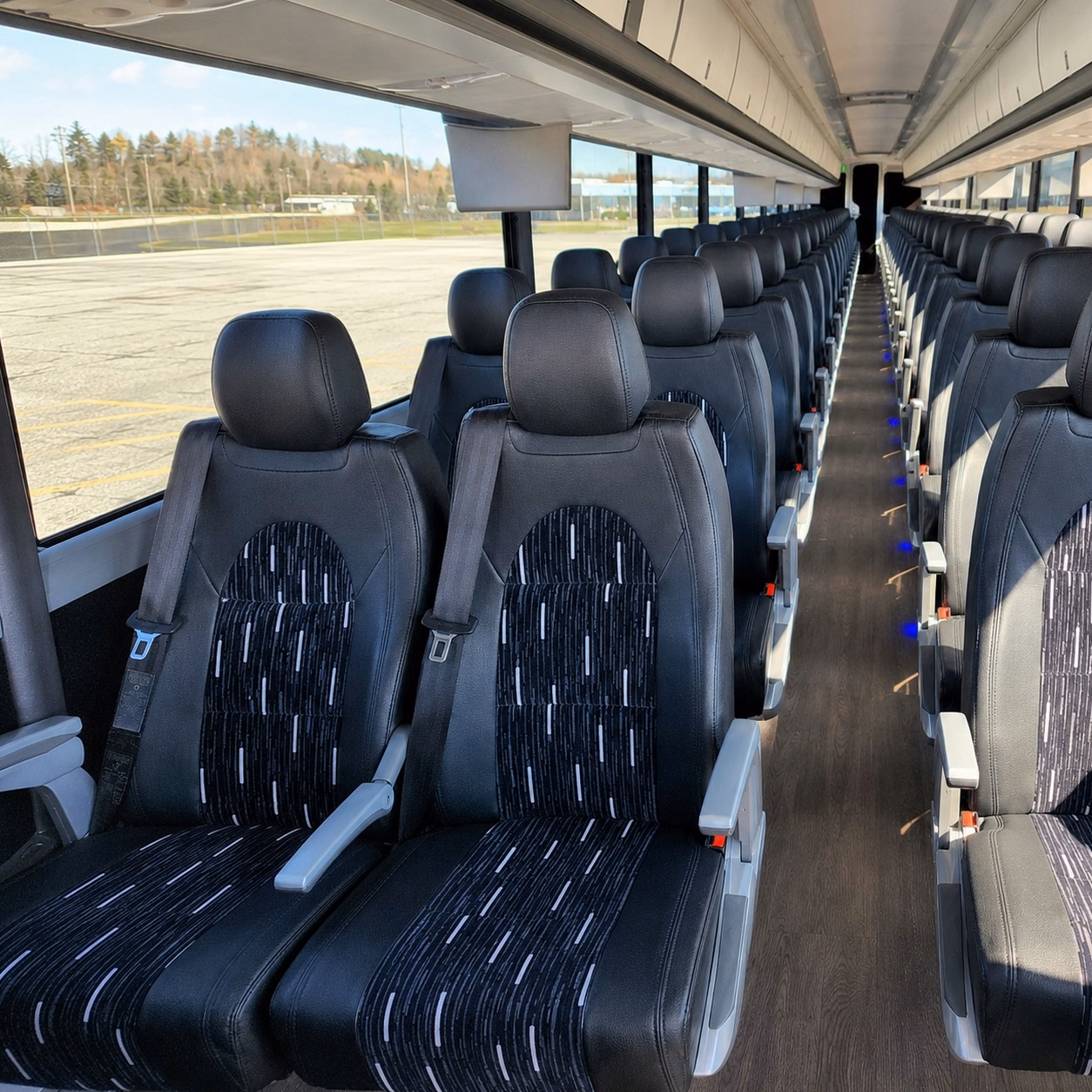 charter bus transportation to vibrant arena at the mark in moline